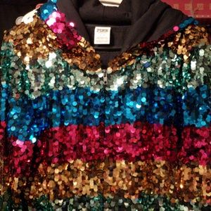 Victorias Secret PINK rainbow sequin jacket